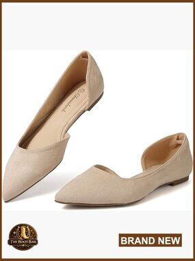 Pointed Toe Ballet Flats Memory Foam Slip Resistant Wedding Shoes